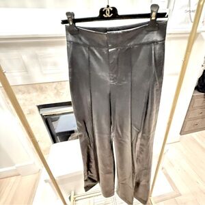 NWT Alice & Olivia black wide leg faux leather pants in size 2